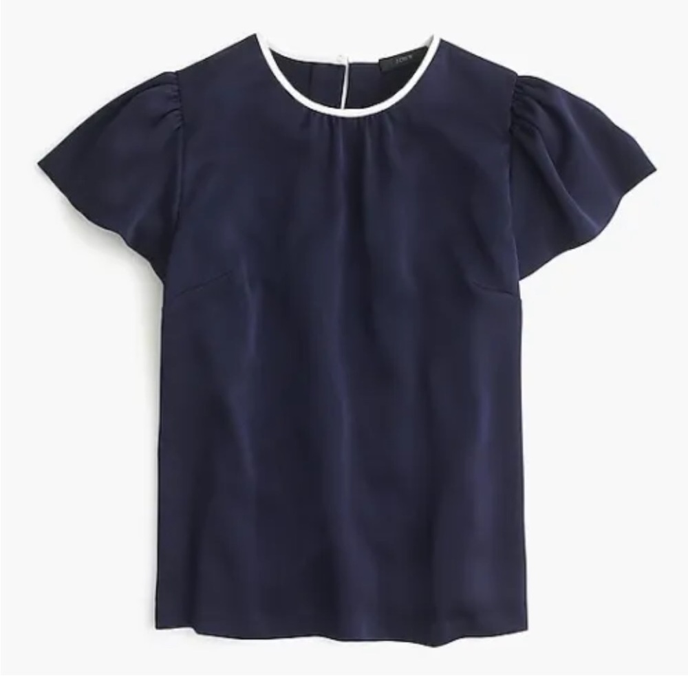 J. Crew Flutter Sleeve Blouse